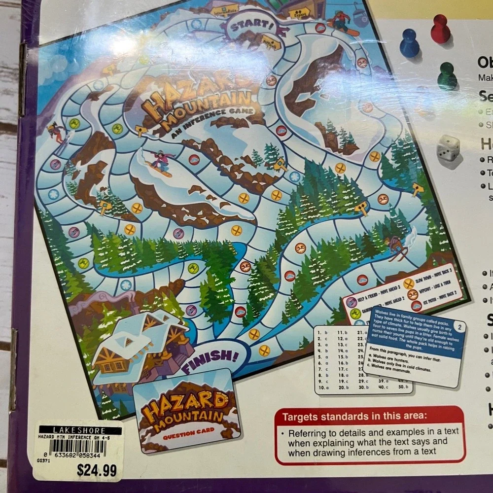 Lakeshore Hazard Mountain Inference Game Purple Reading Comprehension Grades 4-5
